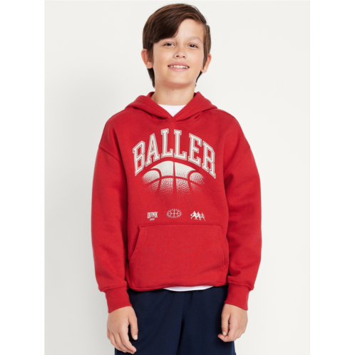 OldNavy Favorite Fleece Oversized Graphic Fleece Pullover Hoodie for Boys