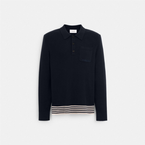 COACH Long Sleeve Knit Polo