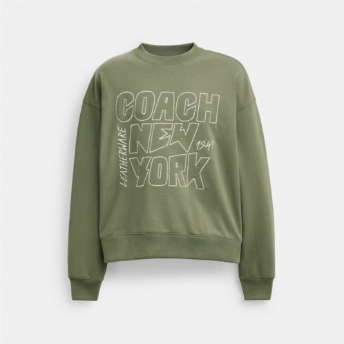 COACH New York Graphic Crewneck Sweater