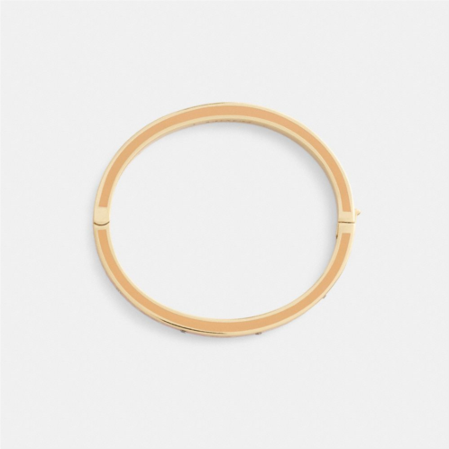 COACH Kissing Signature Enamel Hinged Bangle