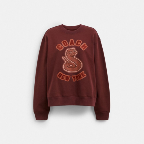 COACH New Year Crewneck Sweatshirt With Snake Graphic