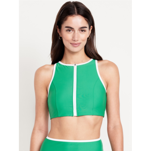 OldNavy Matte Zip-Front Surf Top
