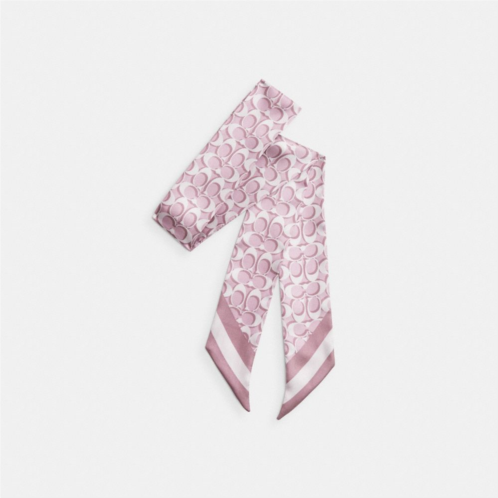 COACH Signature Print Silk Skinny Scarf