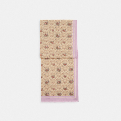 COACH Signature Spring Blossom Print Oblong Scarf