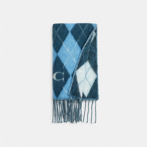 COACH Argyle Print Oversized Muffler