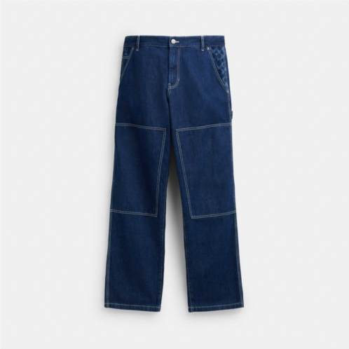 COACH Relaxed Straight Fit Denim Carpenter Pants