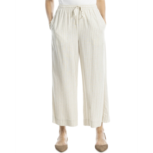 Max Studio linen-blend drawstring crop pant