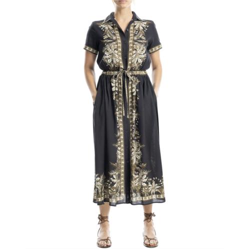 Max Studio belted maxi shirtdress