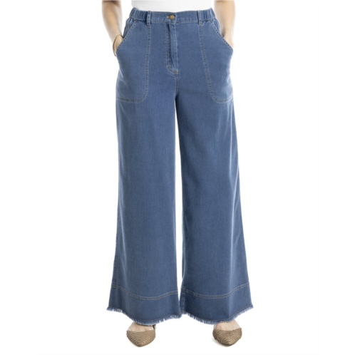 Max Studio elastic waist wide leg pant with pockets