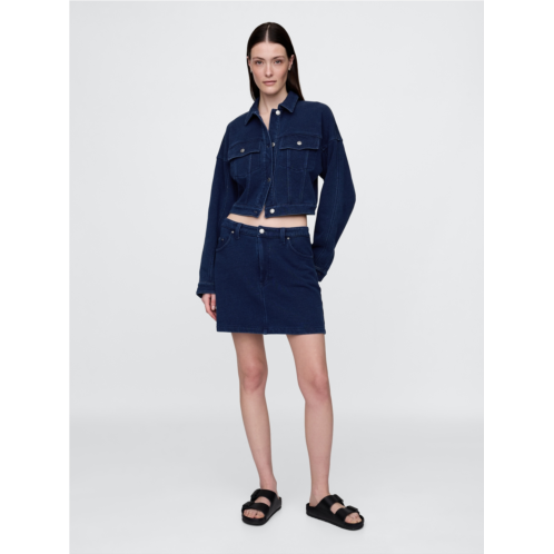 Gap French Terry Denim Skirt