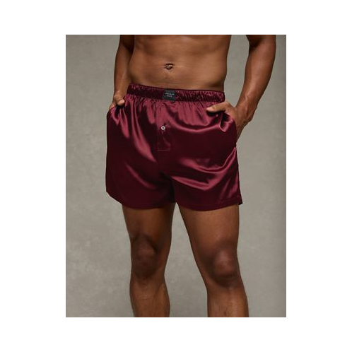 American Eagle AEO Mens Solid Satin Pocket Boxer Short