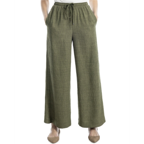 Max Studio two tone texture woven drawstring pant