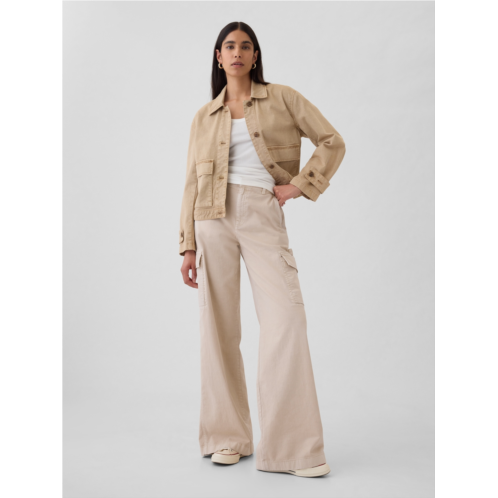 Gap Mid Rise Cargo Baggy Khakis