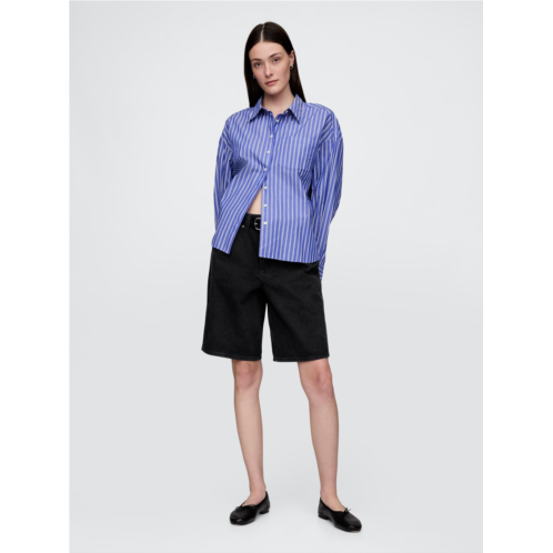 Gap 11 Mid Rise Longline Denim Shorts