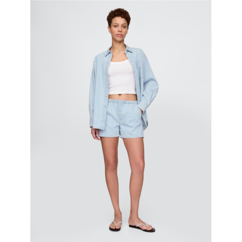 Gap Mid Rise Easy Denim Boxer Shorts
