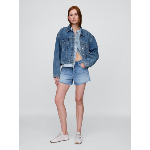 Gap 4 Mid Rise UltraSoft Relaxed Cutoff Shorts