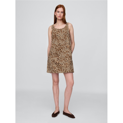 Gap UltraSoft Leopard Denim Mini Dress