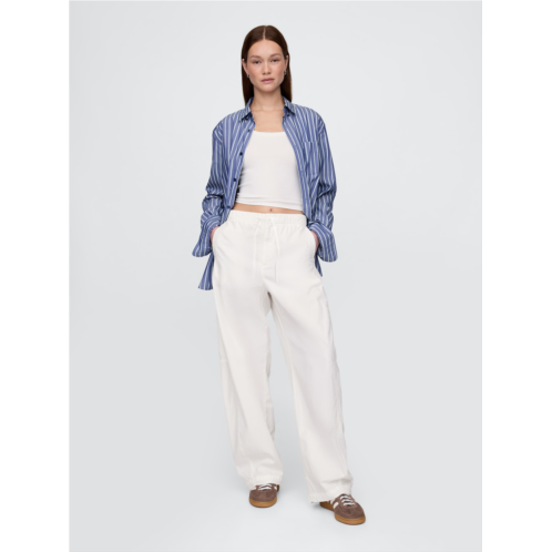 Gap Mid Rise Barrel Parachute Pants