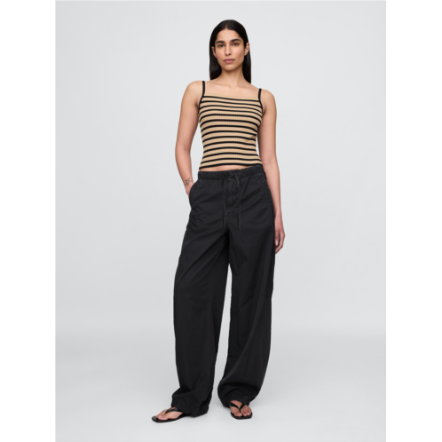 Gap Mid Rise Barrel Parachute Pants