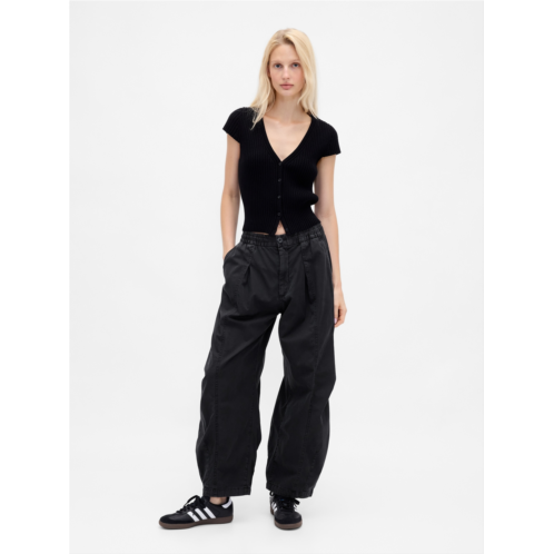 Gap Mid Rise Twill Barrel Pants