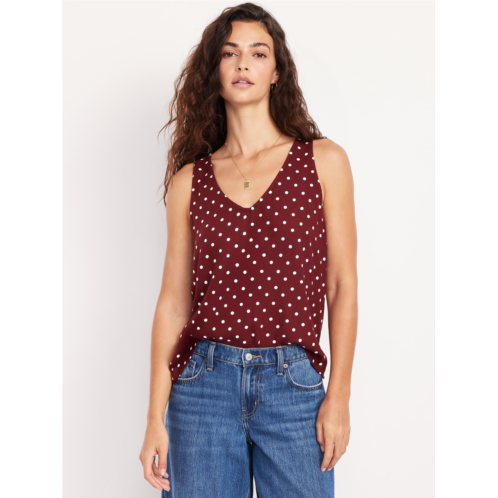 OldNavy Sleeveless V-Neck Crepe Top