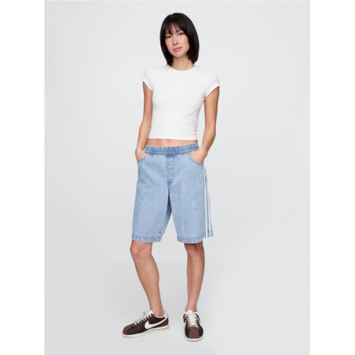 Gap 11 Mid Rise UltraSoft Easy Longline Denim Shorts