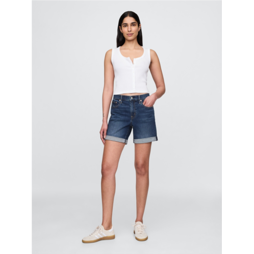 Gap 5 Mid Rise Denim Girlfriend Shorts