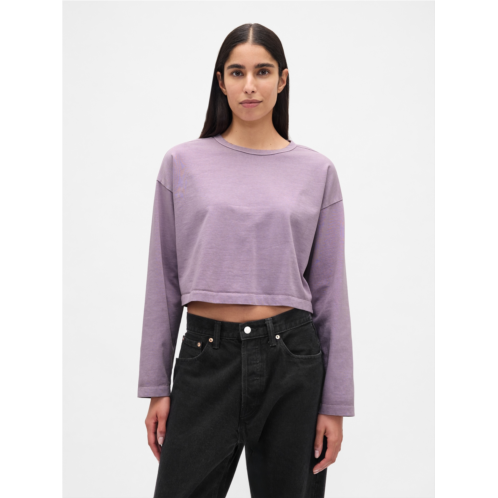 Gap Organic Cotton VintageSoft Heavyweight Crop T-Shirt