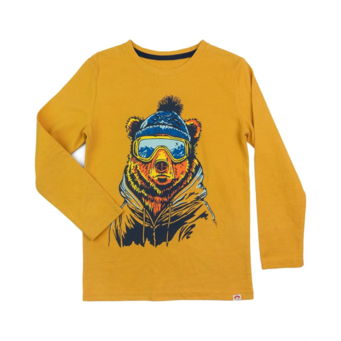 Appaman Kids Graphic Long Sleeve Tee - Ski Bear (Toddler/Little Kid/Big Kid)