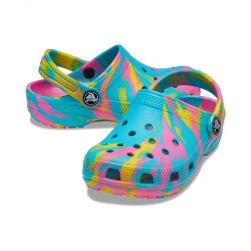 Crocs Kids Classic Marbled Tie-Dye Clog (Toddler)