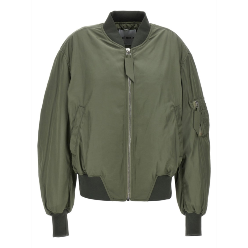 The Attico padded nylon bomber jacket with zip closure