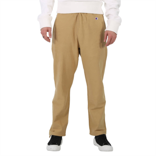 Champion mens beige cotton logo long sweatpants