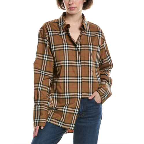 Burberry check button shirt