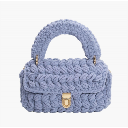 Melie Bianco womens avery chenille crossbody bag in sky