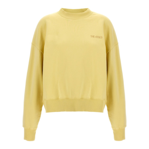 The Attico brushed cotton sweatshirt with front logo patch