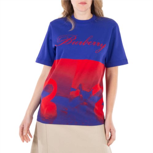 Burberry swan-print crew neck t-shirt