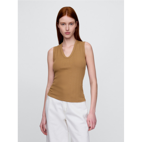 Gap Sheer Modern Rib Tank Top