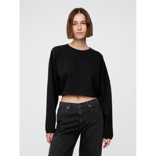 Gap French Terry Oversized Crop Sweatshirt