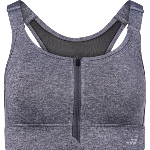 BCG Womens HI ZF Keyhole Bra Charcoal Heather / Black