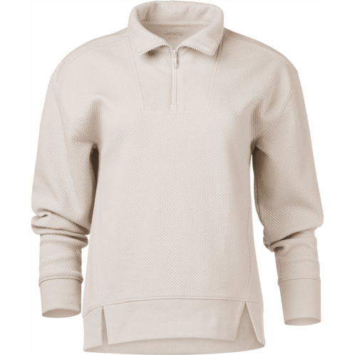 BCG Womens Quilted 1/4 Zip Pullover Top Beach Glass