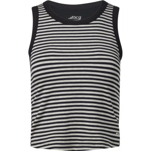 BCG Womens Low Stripe Rib Bra Tank Top
