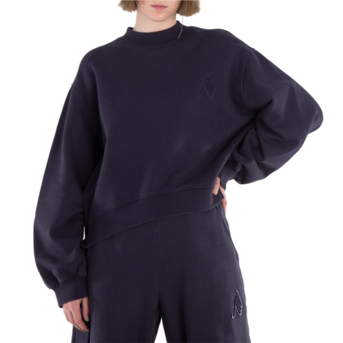 The Attico logo embossed crewneck fleece sweatshirt