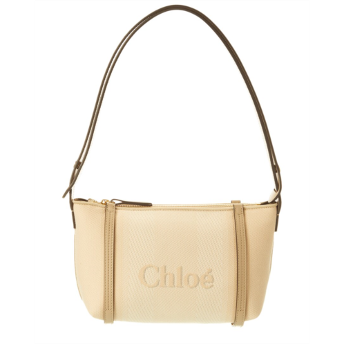 Chloe carry canvas & leather shoulder bag