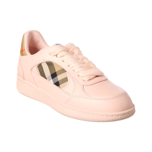 Burberry terrace check canvas & leather sneaker