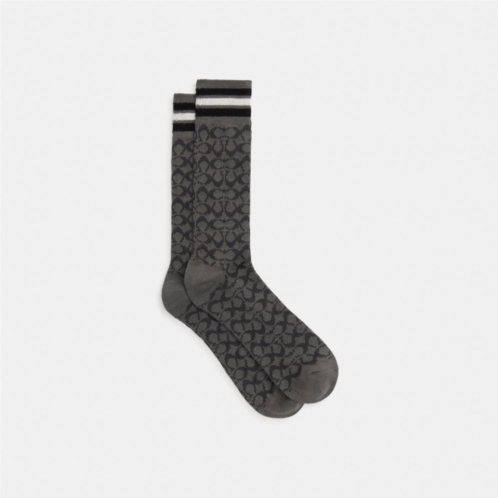 COACH Signature Calf Socks