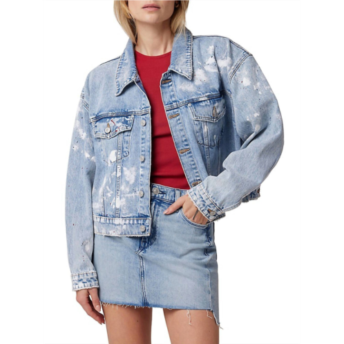 Hudson brea swing trucker jacket in pigment explosion