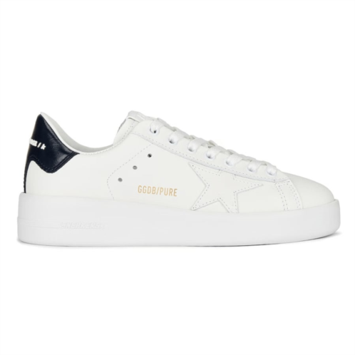 Golden Goose purestar white star and navy heel tab womens sneakers