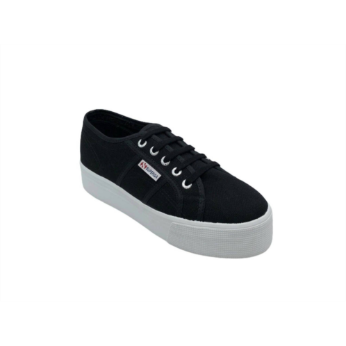 SUPERGA womens 2790 platform sneakers in black