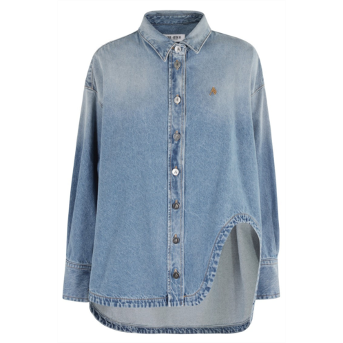 The Attico sky blue denim shirt jacket