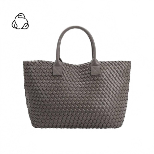 Melie Bianco womens nora recycled vegan tote bag in gray